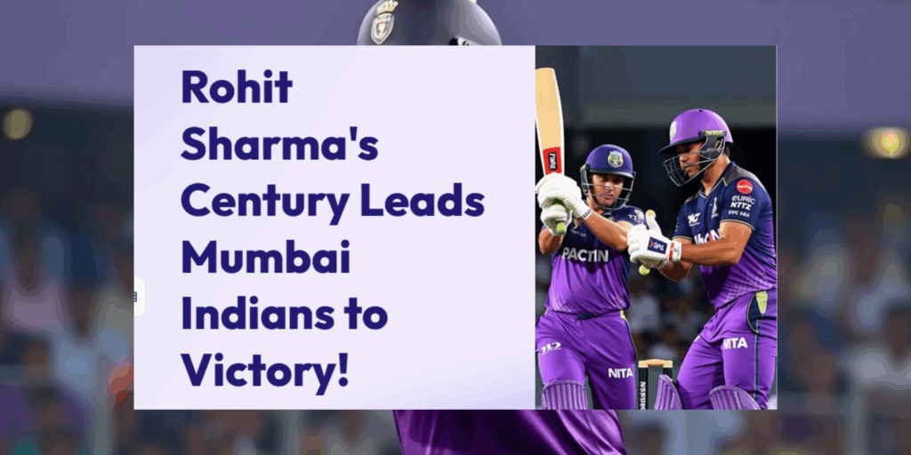 Rohit Sharma's Stunning Century Powers Mumbai Indians to a Dominant Victory Over LSG | IPL 2025 Match 2 Review