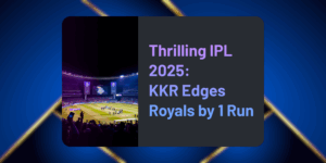 KKR Clinch Epic 1-Run Victory Over RR in IPL 2025 Thriller | Russell & Parag Shine at Eden Gardens